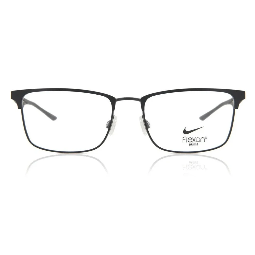 NWT Nike 4314 Black Rectangle 56mm Eyeglasses